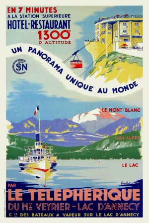 Le Telepherique du Mount Veyrier Travel Poster